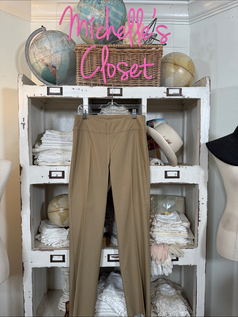 Tribal khaki pull on trousers